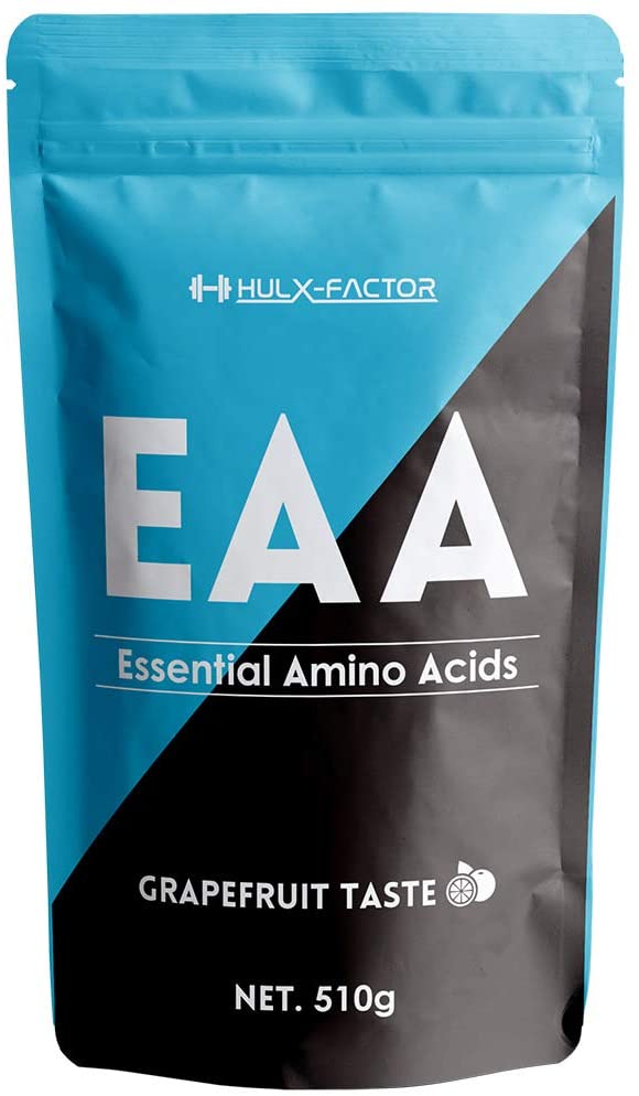 [グレープフルーツ味] 必須アミノ酸 サプリ EAA 415430mg ハルクファクター 510g 53食分 パウダー10個