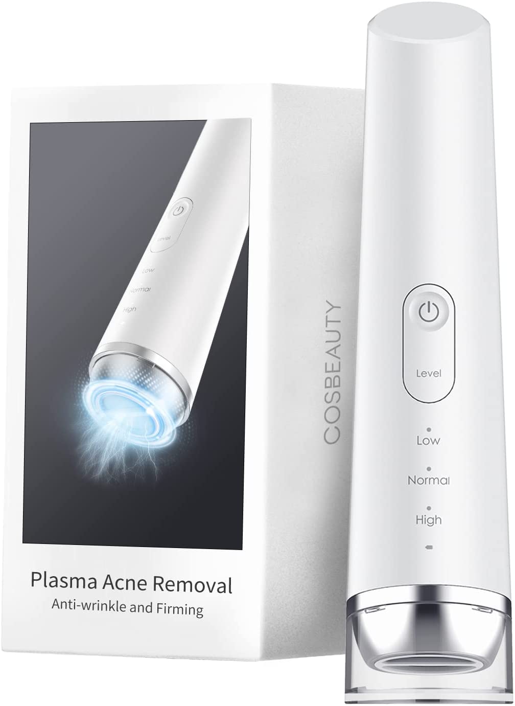 美顔器 プラズマ 肌 うるおい 化粧ノリ 乾燥 コスビューティー CosBeauty コンパクト お肌サポート 理美容機器 バレンタインデー プレゼント CB058 ホワイト